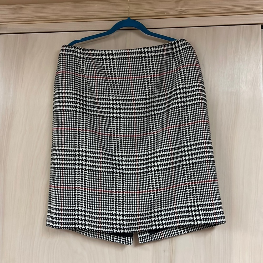 Talbots Houndstooth Wool Skirt